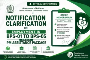 Read more about the article Notification Clarification on Employment in BPS-01 to BPS-05
