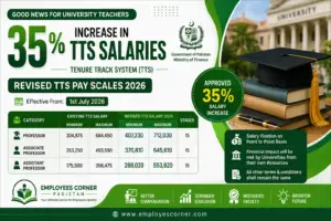 Read more about the article 35% Increase in TTS Salaries 2026: Federal Government Revises Tenure Track System (TTS) Pay Scales for University Teachers