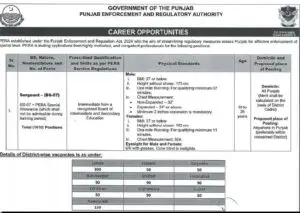 PERA Jobs 2026 – 1,010 Sergeant (BS-07) Vacancies in Punjab | Eligibility, Physical Test & Apply Guide