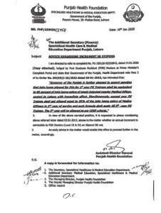 Read more about the article PG Stipend Will Be 90% of MO Salary – SHC&ME Punjab Clarification 2026